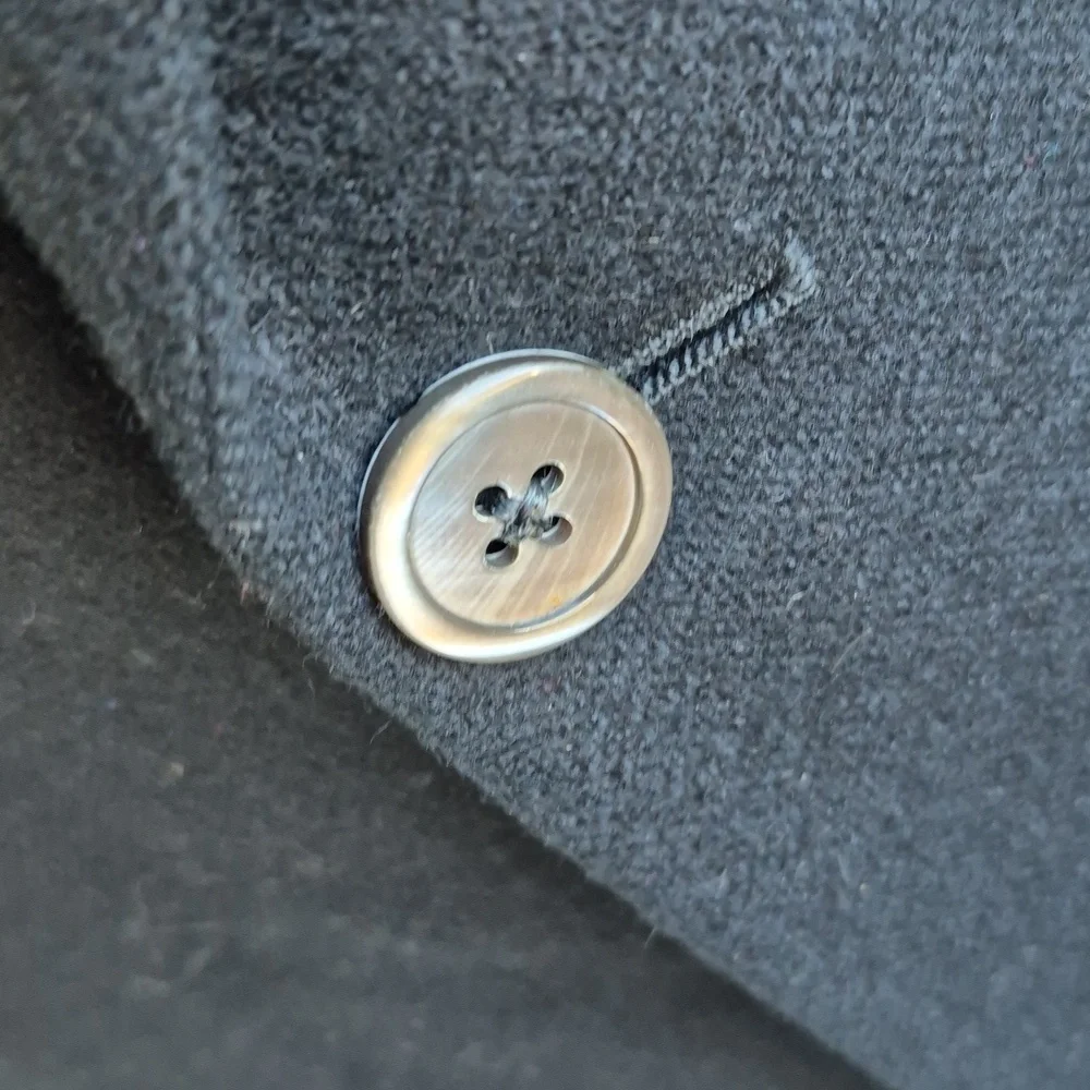 BULLOCK & JONES Black Weave Cashmere Sz 46 R Mens Sport Coat Blazer VTG‎